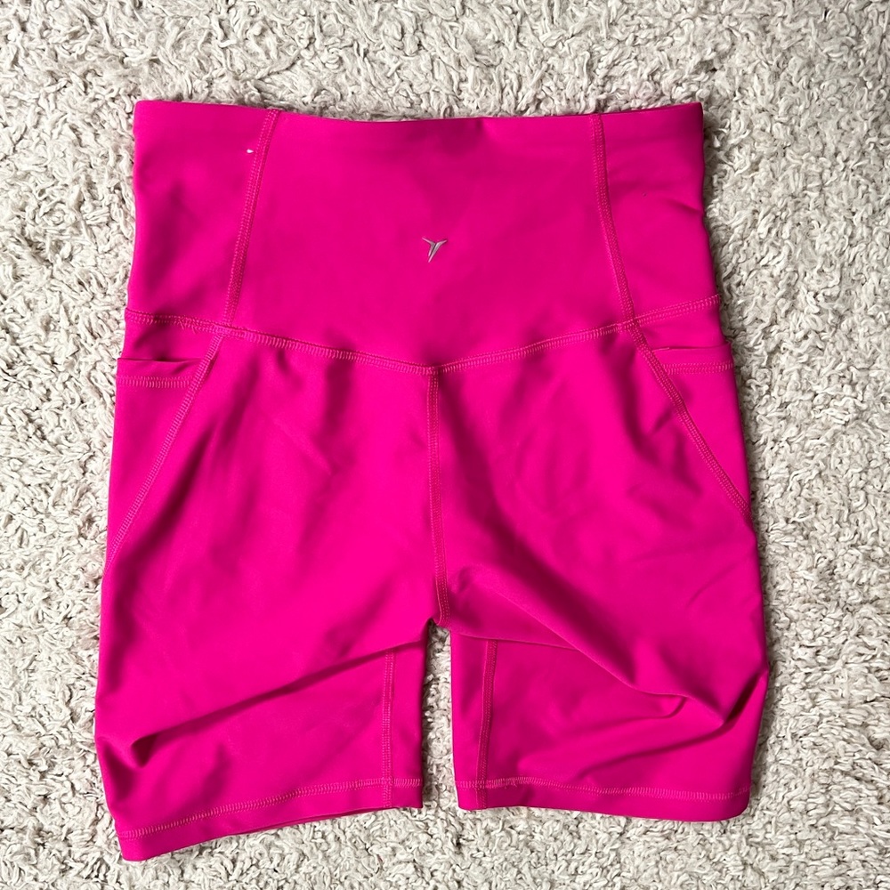 Old Navy Active Powersoft Bright Pink Athletic Biker Shorts